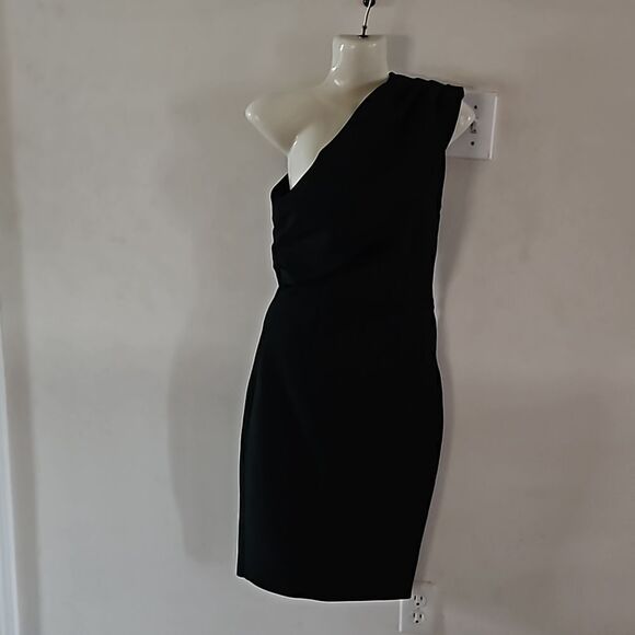 Adyce Women's One Side Off The Shoulder Bodycon Midi Dress Small Black - Picture 2 of 16